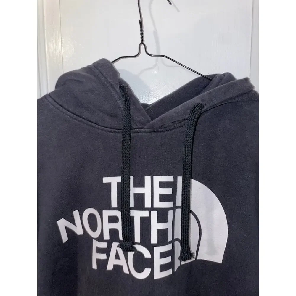 The North Face Mens Black Hoodie Medium Cotton Pullover Sweatshirt Outdoors
